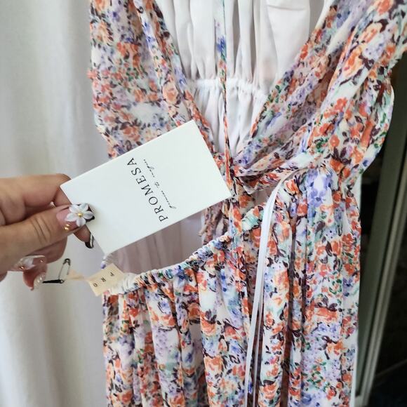 Promesa Garden Delight Maxi dress S NWT Cottagecore coquette beach vacation - Picture 9 of 11